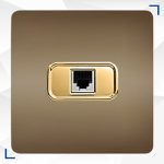 قیمت پریز برق مدل کریستال بژ و طلایی